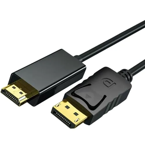 Bolwins M39 DisplayPort auf HDMI Kabel – 1,8m 4K Auflösung, Kompatibel mit Monitor, TV, Projektor, Laptop und PC