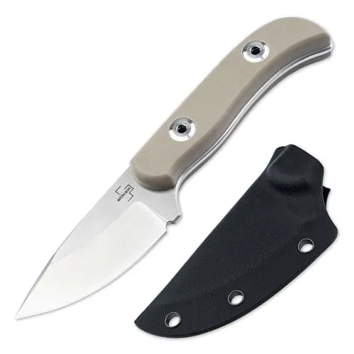 Böker Plus Survival Knife DASOS 2.0 - Beige Bushcraftmesser mit Kydexscheide - Taschenmesser für Outdoor-Enthusiasten, mit robuster D2-Klinge und komfortablem G10-Griff, ideal für Bushcraft und Survival-Abenteuer.