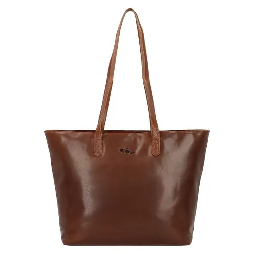 Greenburry Shopper Vintage aus Leder - Eleganter Shopper aus hochwertigem Leder, ideal für den Alltag. Mit separaten Fächern für A4-Unterlagen, Tablet und Laptop bis 41 cm. Praktische Innentaschen für Smartphone und mehr.