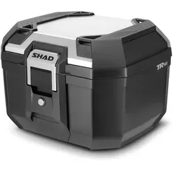 SHAD TR41 Terra Alu Topcase für Männer - Robustes Alu-Topcase mit doppeltem Verschlusssystem und praktischem Griff. Ideal für Motorradtouren, sorgt für sicheren Stauraum und einfachen Zugriff auf Ihre Sachen.
