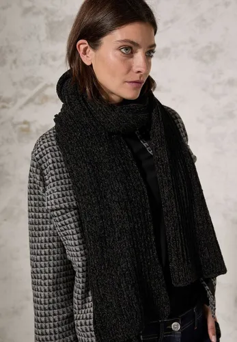 Cecil Schal, softer Materialmix in Black - Modeschal aus softem Materialmix, ideal für einen lässigen Look. Pflegeleicht dank Easycare-Eigenschaften und in zeitlosem Schwarz.