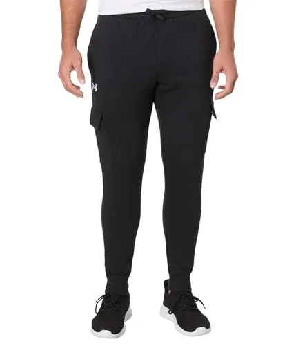 Under Armour Rival Fleece Cargo Jogger - Schwarz/Weiß XS - Lange Laufhosen für Herren, ultraweiches Fleece sorgt für extrawarmen Tragekomfort und optimale Bewegungsfreiheit, perfekt für Sport und Freizeit.