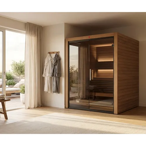 Harvia Utu Vision Medium Saunakabine – Stilvolle Trockensauna aus Thermo-Espe - Genießen Sie entspannende Stunden in der Harvia Utu Vision Medium Saunakabine. Mit ihrem eleganten Design und hochwertigen Materialien ist sie ideal für Ihr Zuhause.