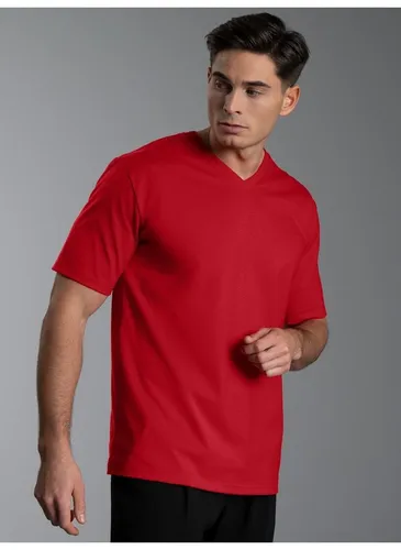 TRIGEMA V-Shirt DELUXE Baumwolle Herren Gr. L, braun (kirsch) - Herren-Shirts in klassischer Passform aus 100% Baumwolle, pflegeleicht und nachhaltig mit dem Grünen Knopf. Ideal für jeden Tag und in Übergrößen erhältlich.