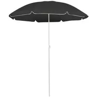 furnicato Sonnenschirm mit Stahlmast Anthrazit 180 cm