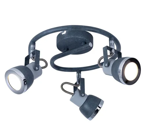 GLOBO LIGHTING Schwenkbare Deckenleuchte 3-flammig aus Metall - Verschönern Sie Ihr Zuhause mit dieser eleganten 3-flammigen Deckenleuchte aus grauem Metall. Ideal zur individuellen Lichtgestaltung in jedem Raum.