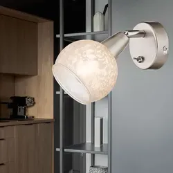 GLOBO LIGHTING Wandleuchte Silberfarben, 1-flammig, Schwenkbar
