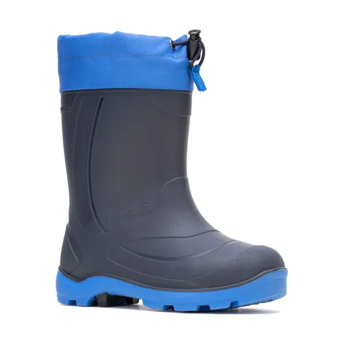 Kamik SNOBUSTERB Gummistiefel blau 33-34 EU - Sportliche Gummistiefel in Blau, ideal für nasse Tage. Mit praktischer Zugkordel und knöchelhohem Design bieten sie optimalen Halt und Komfort.