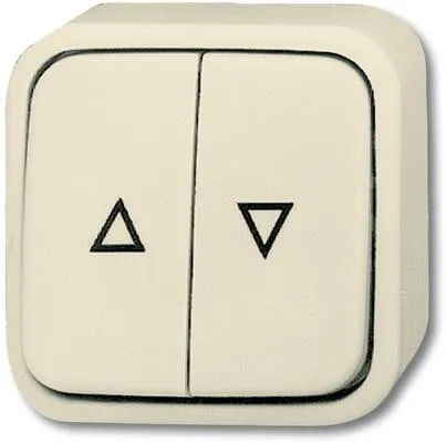 Busch-Jaeger Jalousieschalter mit Aufdruck - Smart Home (Haussteuerungen) – 1-poliger Wippschalter mit Umkehrsperre, verhindert schnelles Umschalten der Laufrichtung für sicheren Betrieb.