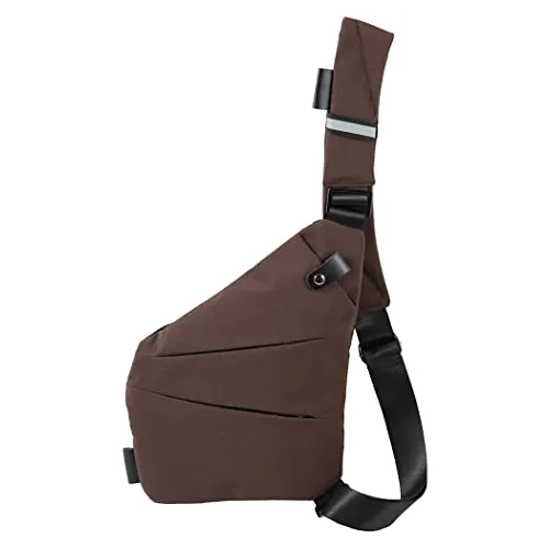 Ovecat Anti-Diebstahl-Crossbody-Tasche, unisex, braun