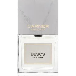 Carner Barcelona Besos Eau de Parfum 100ml - Unisex Duft, inspiriert von der Leidenschaft eines Kusses, mit spritzigen Kopfnoten von Mandarine und Pfeffer sowie blumigen Herznoten von Iris und Jasmin für einen eleganten Auftritt.