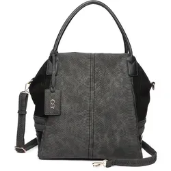 collezione alessandro Große Schultertasche Maxim - Damen-Schultertaschen in modischem Materialmix mit Umhängeriemen, ideal für den Alltag und mit drei großzügigen Innenfächern für optimale Organisation.