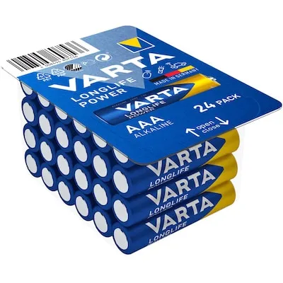 VARTA Longlife Power AAA Batterien - 24 Stück, optimale Leistung und Zuverlässigkeit für alle Geräte, ideal für Haushalte und regelmäßige Nutzung
