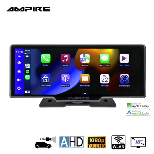 Ampire CPM103 Dashcam Kamera mit Apple Car Play und Android Auto