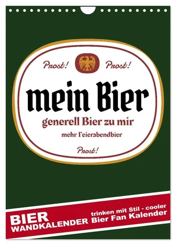 Steckandose Dmr | BIER Wandkalender -Trinken mit Stil (Wandkalender 2026 DIN...