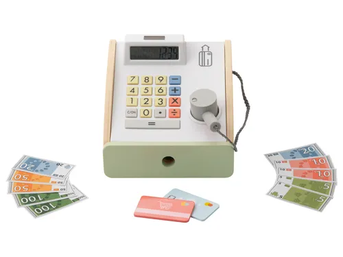 lupilu Kassen-Set / Waagen-Set / Lebensmittelkisten-Set / Einkaufskorb (Kasse)