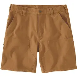 Carhartt Duck Double Front Relaxed-Fit Shorts - Braun - W28 - Robuste Relaxed-Fit Shorts mit Rugged Flex für optimale Bewegungsfreiheit. Ausgestattet mit mehreren Taschen und verstärkten Gesäßtaschen, ideal für den täglichen Einsatz.