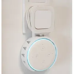 Wandhalterung für Amazon Alexa Echo Dot 3. Gen. Steckdosenhalterung Wandhalter Weiß