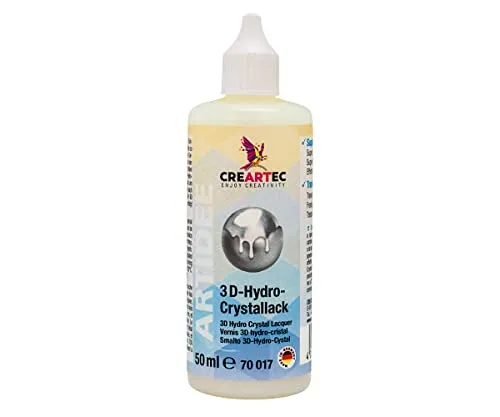 CREARTEC 3D-Hydro-Lack - Transparenter Crystallack mit dreidimensionalem Effekt - Füllmenge: 50 ml - Made in Germany