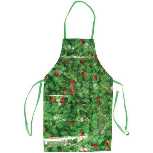 Kinderschürze grün Gartenschürze Pflanzschürze für Kinder Marienkäfer TP55