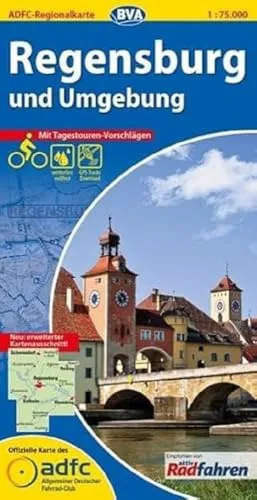 ADFC-Regionalkarte Regensburg und Umgebung mit Tagestouren-Vorschlägen, 1:75.000, reiß- und wetterfest, GPS-Tracks Download: Mit ... Fahrrad-Club (ADFC-Regionalkarte 1:75000)