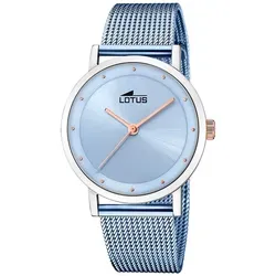 Lotus Damen Uhr Classic Elegant Edelstahl Armbanduhr hellblau UL18878/1 - Damenuhr in elegantem hellblau mit Edelstahlarmband, Chronograph-Funktion und bis 5 bar wasserdicht – ideal für stilbewusste Frauen.