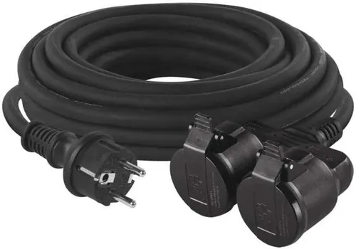 EMOS P0701 Verlängerungskabel 10m mit 2 Steckdosen von EMOS