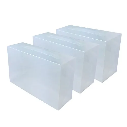 DynaSun 3X PP368 XXL Schuhbox Schuhkasten Lagerkasten Box Schuhschachtel für Aufbewahrung Schuhe Faltbare Halter für Damen und Herren