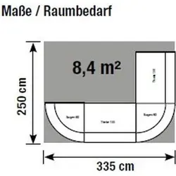 Kerkmann Empfangstheke BARI L-Form, anthrazit, weiß von Kerkmann