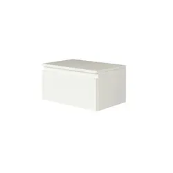 Selsey Wandnachttisch, Weiß, Holzwerkstoff - Minimalistischer Wandnachttisch mit schwebender Montage, ideal für moderne Interieurs. Bietet praktischen Stauraum und erleichtert die Reinigung – perfekt für Saugroboter.