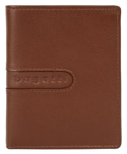 Bugatti Bomba Hochformat RFID Leder Geldbörse 491351 - Cognac - Elegantes Portemonnaie aus hochwertigem Ziegenleder mit RFID-Schutz, 8 Kartenfächern und 2 Geldscheinfächern. Ideal für sichere Aufbewahrung und stilvollen Alltag.