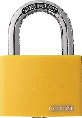 Abus Zylindervorhangschloss T65AL/40 gelb Lock-Tag Schlossk.-B.43mm