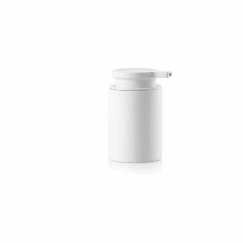 Zone Denmark Seifenspender Karma White - Eleganter Seifenspender aus Steinzeug und ABS in Weiß, ideal für modernes Badezimmer-Design. Fassungsvermögen: 250 ml.
