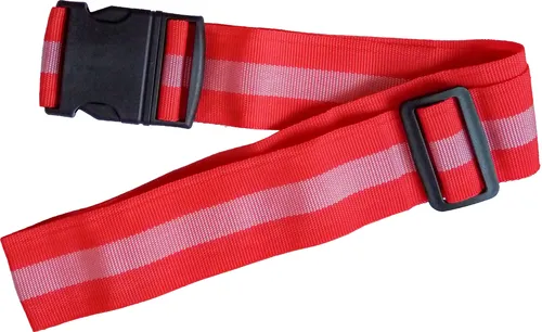 KOFFERGURT 1,7m mit Schnappverschluss Kofferband Gepäckgurt Gepäckband Koffergürtel Kofferband Kofferriemen Sicherheitsgurt Koffer Band Gurt Belt 43 (Rot)