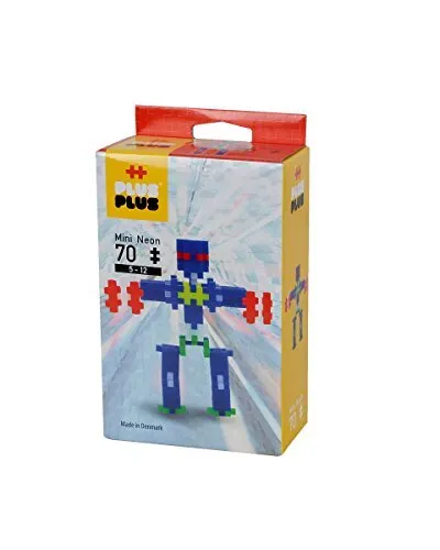 Plus-Plus 9603753 Neon Roboter Bausteine-Set