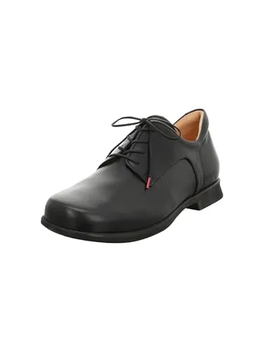 Think! Herren PENSA Halbschuhe - Chromfrei gegerbtes Leder, SCHWARZ 0000 - Damenmode mit nachhaltigem, chromfrei gegerbtem Oberleder und weicher Gummisohle für optimalen Komfort und Langlebigkeit durch Reparaturfähigkeit.