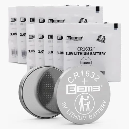 EEMB 10 Stück CR1632 Batterie CR 1632 3v Lithium Knopfzelle Li-MnO 120mAh Nicht Wiederaufladbare