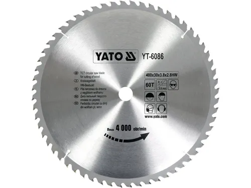 Yato TCT Sägeblatt für Holz 400x60TX30 mm (YT-6086) von YATO