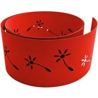 zaunzu Sichtschutz Premium Dekor Pusteblume Lasermuster Rot 2,55m