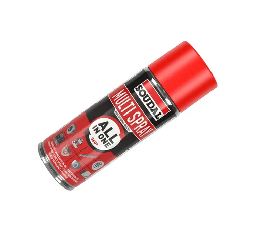 Soudal Multi Öl Spray 400ml – 8in1 Schmierspray für vielseitige Anwendungen - Multifunktionales 8in1 Ölspray für effektive Schmierung, Rostlöser und Kriechöl. Ideal für den täglichen Einsatz in Werkstatt und Haushalt.
