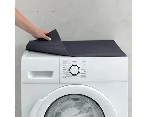 matches21 HOME & HOBBY Antirutschmatte Waschmaschinen-Auflage rutschfest schwarz 60x60 cm, 1-St., Zuschneidbare Matte als Waschmaschinen-Abdeckung Trockner-Abdeckung