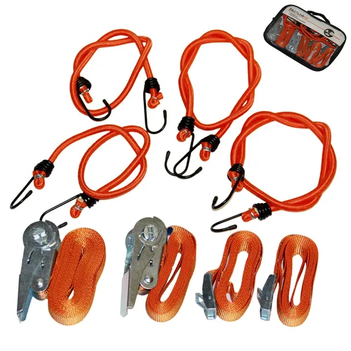 Spanngurt Set Zurrgurt Spanngurte Expander Gummi Seil Ratsche Tasche 3249