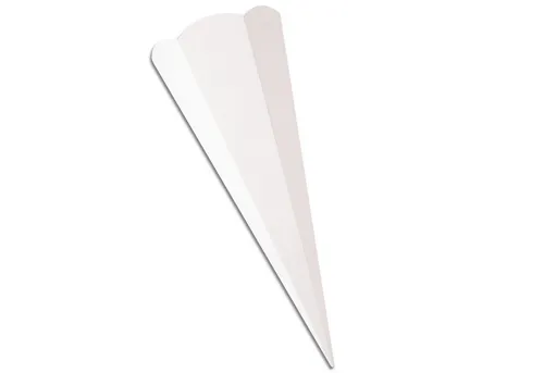 itenga Schultüte Schultüten-Zuschnitt 6-eckig, 68cm WEISS - Schultüten Rohling zum Bast