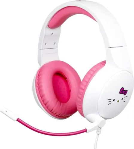 Konix Hello Kitty Kabelgebundenes Gaming-Headset - Bürostühle mit optimalem Komfort und außergewöhnlicher Audioqualität, ideal für stundenlanges Spielen und perfekt für Hello Kitty-Fans.