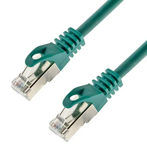 Netzwerkkabel S/FTP PIMF Cat. 7 3,00 Meter grün Patchkabel Gigabit Ethernet LAN DSL CAT7 Kabel