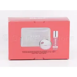 DKNY Be Delicious Fresh Blossom Gift Set - Eau de Parfum Set mit 100ml EDP und 125ml Body Mist, ideal für frische, blumige Düfte im Frühling und Sommer. Inklusive modischer Make-up Tasche.