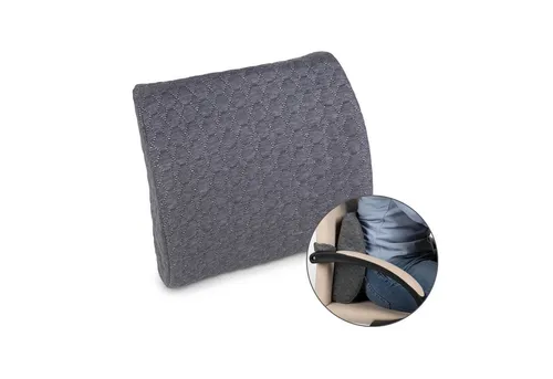 Vitapur Stuhlkissen Lendenkissen Memory Foam – Ergonomische Rückenstütze - Stuhlkissen mit hochwertigem Memory Foam für optimale Rückenunterstützung. Ideal für Auto, Büro und Zuhause. Antibakterieller Bezug für höchste Hygiene.