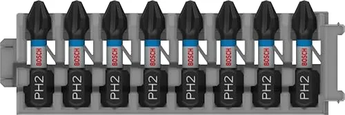 Bosch 8x PRO Phillips Impact Bit (170 x 70 mm, Professional Zubehör Schraubendreher, Schraubendreher)