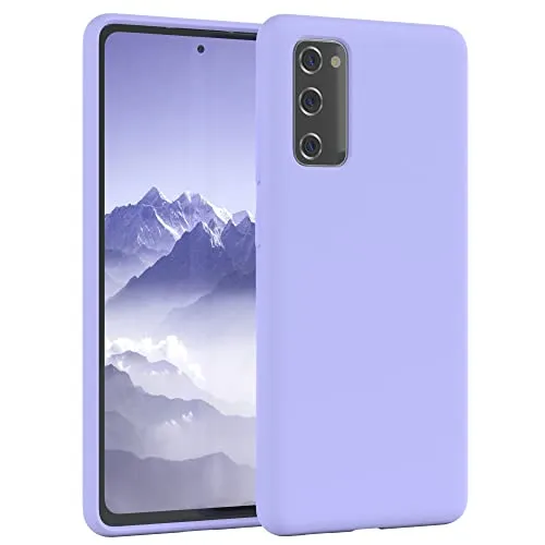 EAZY CASE Premium Silikon Handyhülle kompatibel mit Galaxy S20 FE Slimcover mit Kameraschutz und Innenfutter, Silikonhülle, Schutzhülle, Bumper, Handy Case, Hülle, Softcase, Lavendel Lila