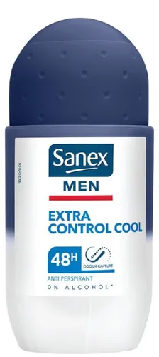 Sanex Men Dermo Active Control, Männer, Antitranspirant, Roll-on Deodorant, 50 ml, 24 h, normale Haut